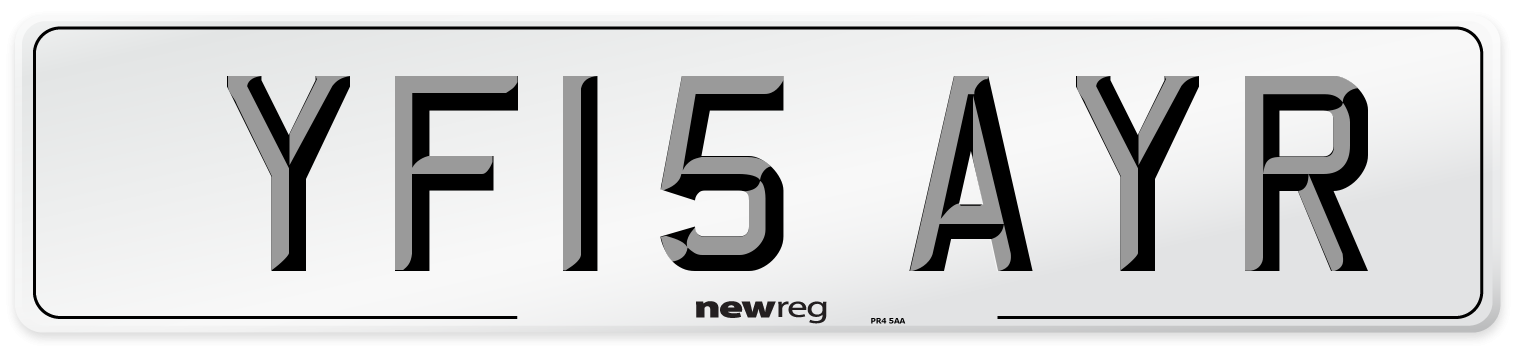 YF15 AYR Number Plate from New Reg